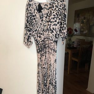 Blue Life Planet Blue Animal Print Maxi Dress